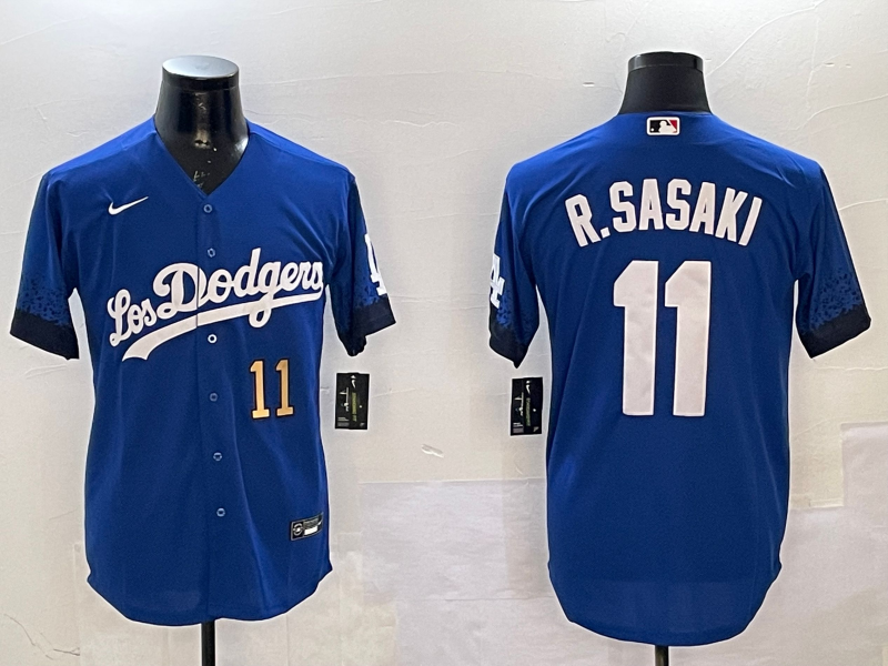 Men Los Angeles Dodgers #11 R Sasaki blue 2025 MLB nike jersey style 22->los angeles dodgers->MLB Jersey